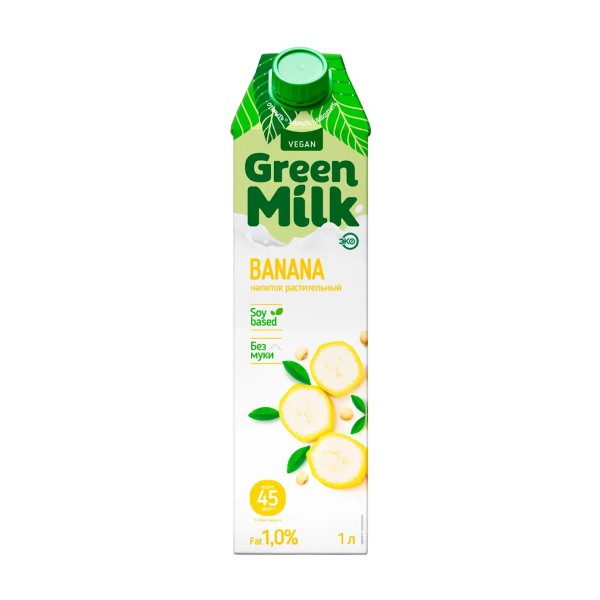 Напиток Green Milk соевый со вкусом банана 1л