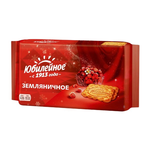 Печенье Юбилейное земляничное 224г