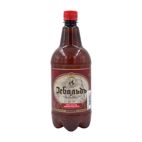 Пиво светлое нефильтрованное непастеризованое Зебальдъ 4,1-4,5% 1л