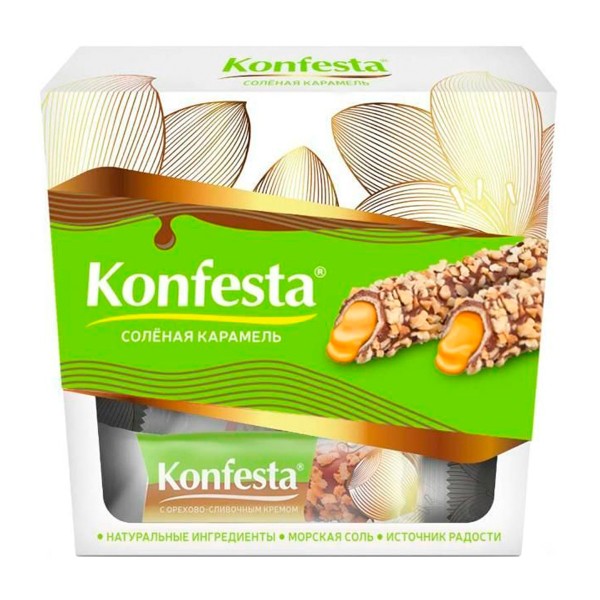 Конфеты глазированные Konfesta соленая карамель 130г