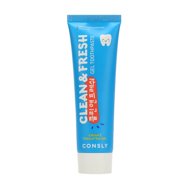 Паста зубная гелевая с кальцием и натуральной морской солью Clean&Fresh Consly 105г