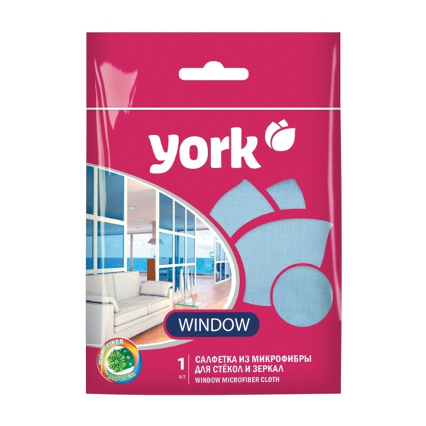 Салфетка из  микрофибры для стекол и зеркал York