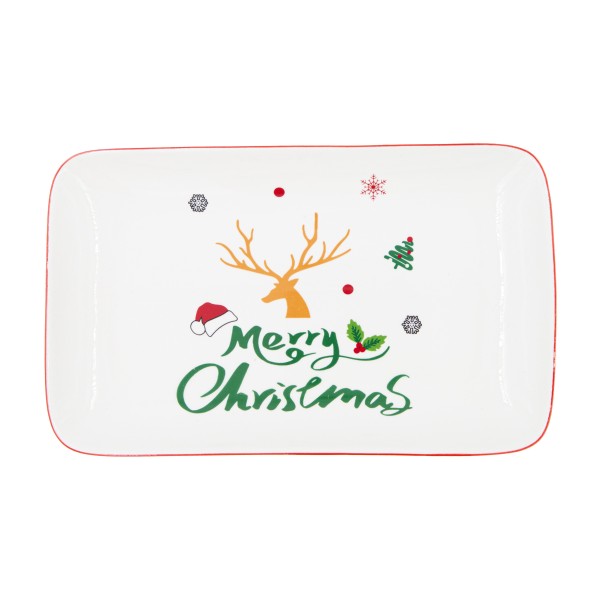 Блюдо Merry Christmas прямоугольное 25см
