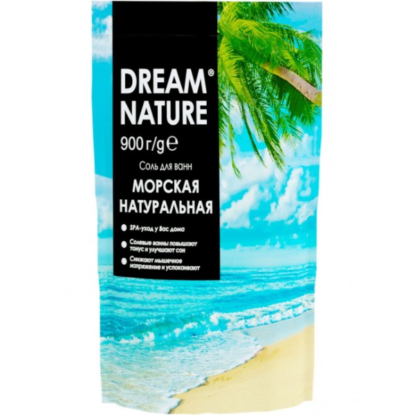 Соль для ванн с пеной Dream Nature Морская натуральная 900г