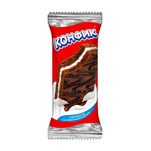 Пирожное Конфик бисквитное с молочной начинкой Confestory 30г