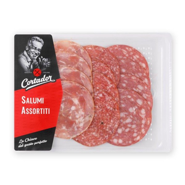 Колбаса сырокопченая Палермо/Салами Монреаль/Флоренция Cortador 120г нарезка