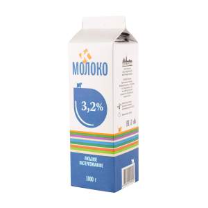 Молоко питьевое 3,2% Рыбинский молочный завод 1000г БЗМЖ