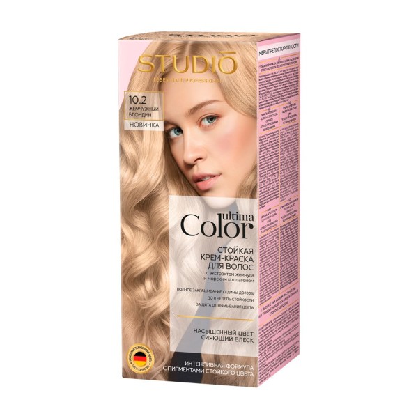 Крем-краска для волос Studio Professional Ultima Color 10.2 жемчужный блондин