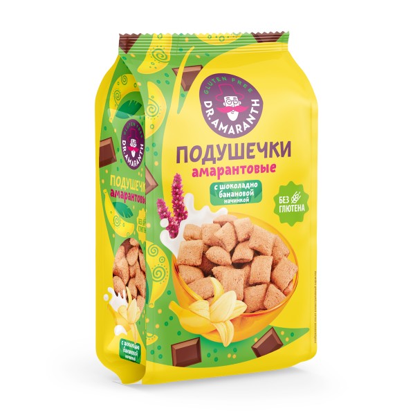 Подушечки амарантовые с бананово-шоколадной начинкой Dr.Amaranth 100г