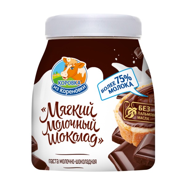 Паста Мягкий молочный шоколад Коровка из кореновки 330г