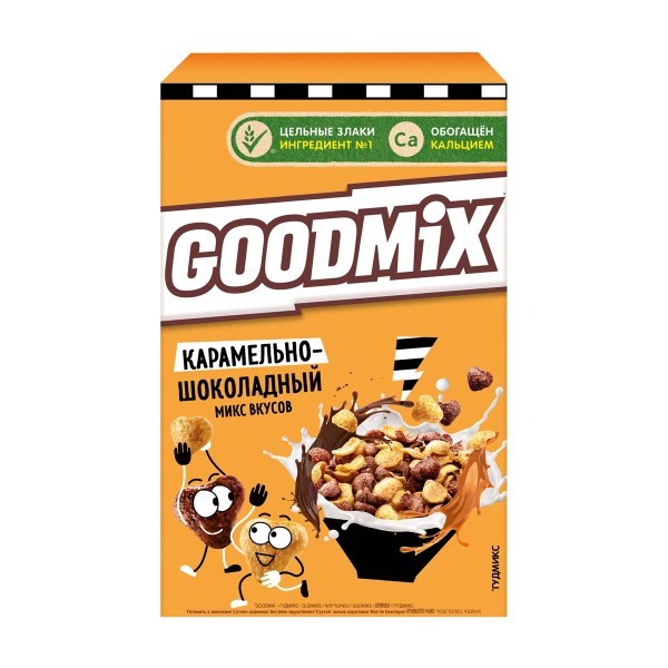 Сухой завтрак Goodmix Nestle 230г карамельно-шоколадный микс