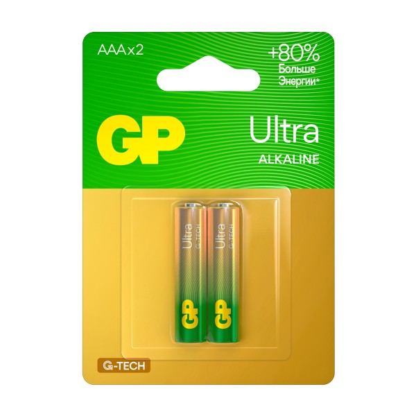 Батарейка GP LR03 Ultra Alkaline 24AU-CR2 2ШТ