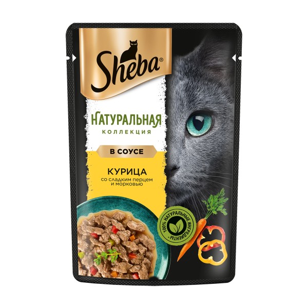 Корм для кошек Sheba Натуральная коллекция 75г курица и паприка