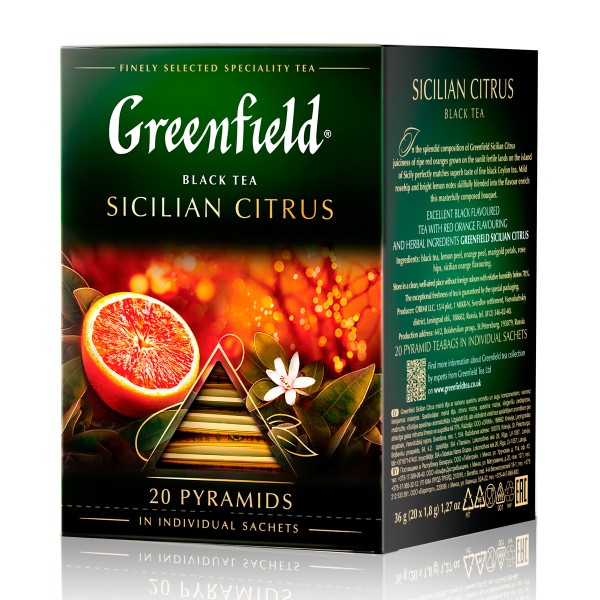 Чай черный Greenfield Sicilian Citrus 20пирамидок