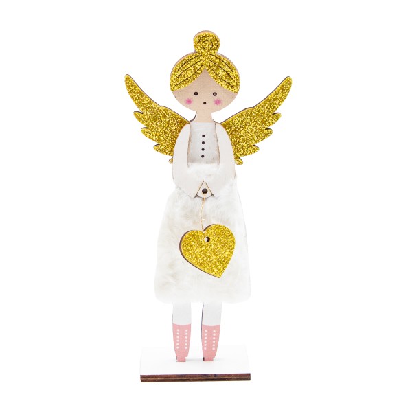 Сувенир новогодний Ангел деревянный 17,8см