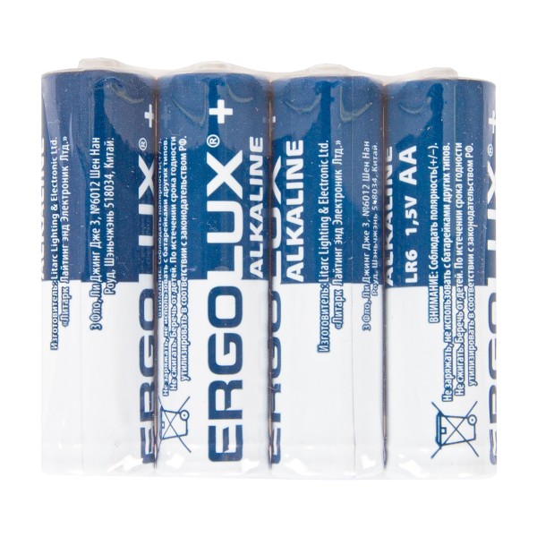 Батарейка Ergolux Alkaline LR6 Box40 АА 4шт промо