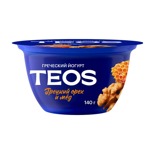 Йогурт Teos греческий 2% Савушкин 140г грецкий орех-мёд БЗМЖ