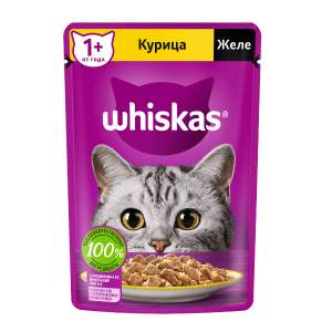 Корм для кошек Whiskas 75г желе с курицей