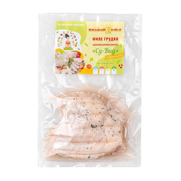 Филе грудки цыпленка-бройлера вареное Су-вид Ярославский бройлер 350г