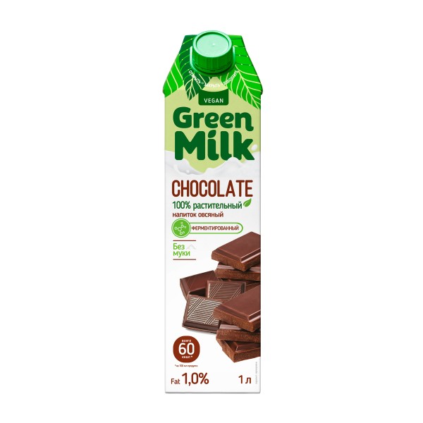 Напиток Green Milk  овсяный со вкусом шоколада 1л