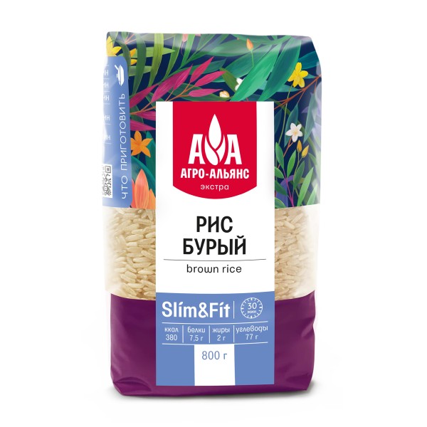 Рис бурый Агроальянс 800г