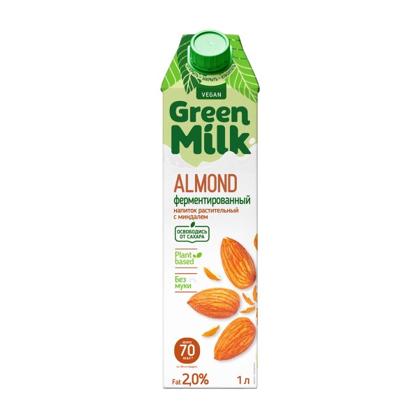 Напиток Green Milk на ячменно-нутовой основе с миндалем 1л