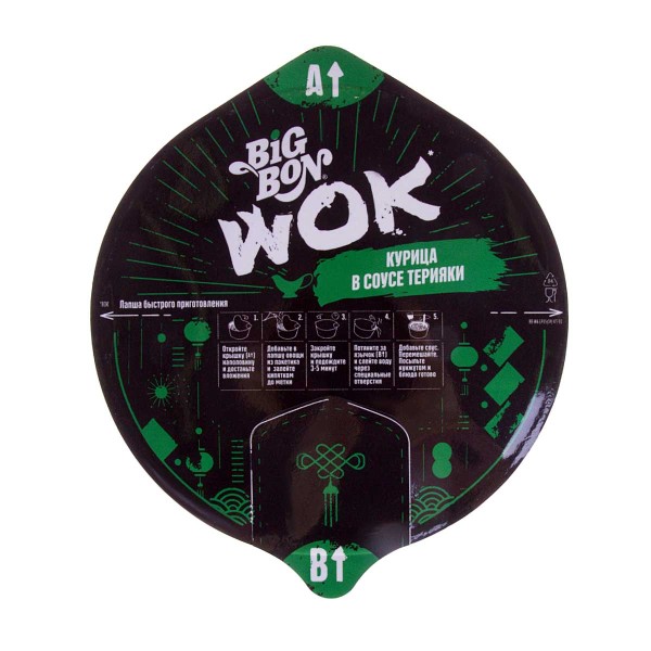 Лапша быстрого приготовления Биг Бон Wok 85г курица в соусе "терияки"