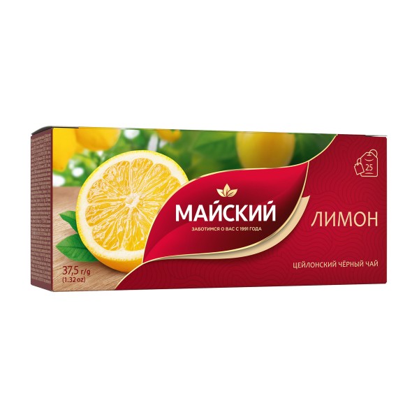 Чай черный Майский лимон 25пак