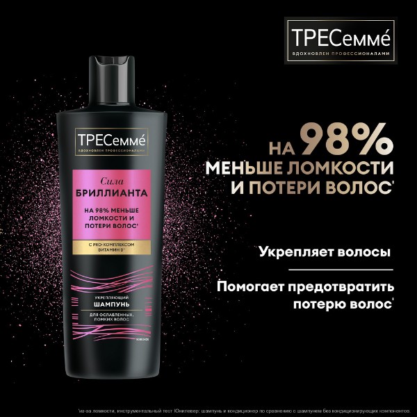 Шампунь Tresemme 400мл diamond strength / укрепляющий