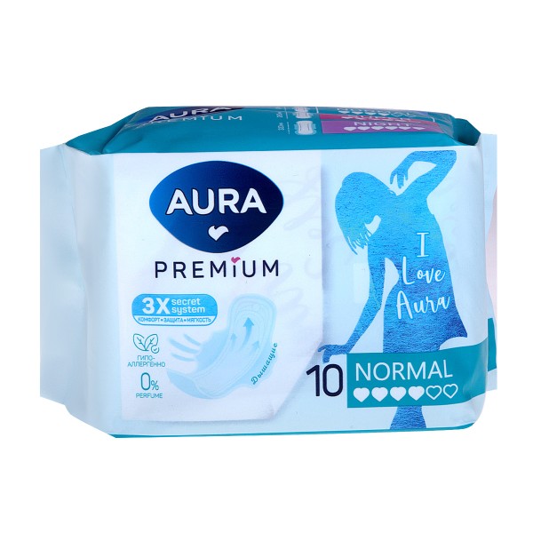 Прокладки гигиенические Aura Premium Normal 10шт