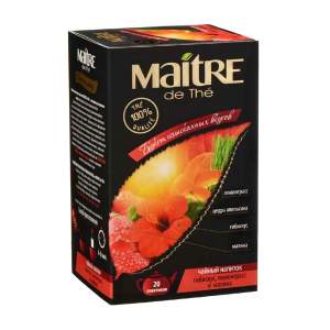 Напиток чайный Maitre 20пак гибискус, лемонграсс и малина