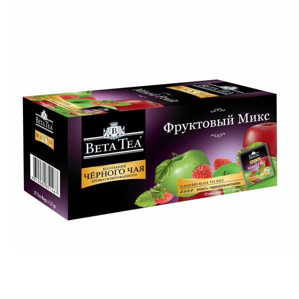 Чай черный Beta tea Коллекция Фьюжн Фруктовый микс 25 пак