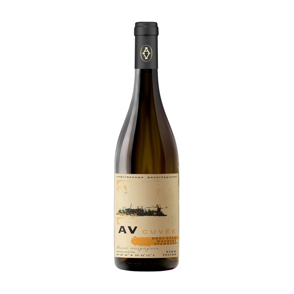 Вино белое полусухое AV cuvee Pinot Blanc-Chardonnay-Traminer 13,5% 0,75л Крым