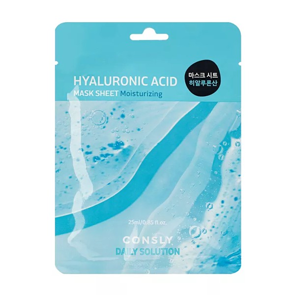Маска для лица Consly тканевая daily solution 25мл с гиалуроновой кислотой