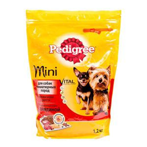 Корм для собак миниатюрных пород Pedigree 1,2кг с говядиной