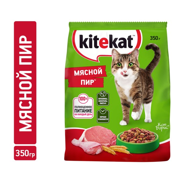 Корм для кошек Kitekat 350г мясной пир