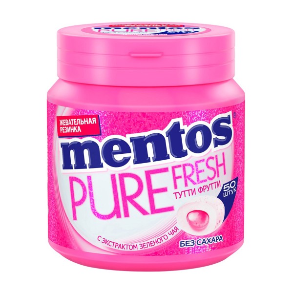 Жевательна резинка Van melle Mentos без сахара 100г тутти-фрутти