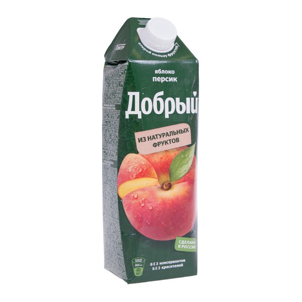Напиток сокосодержащий Добрый яблоко-персик 1л