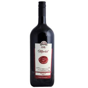 Вино Tikves Merlot красное сухое 14% 1,5л