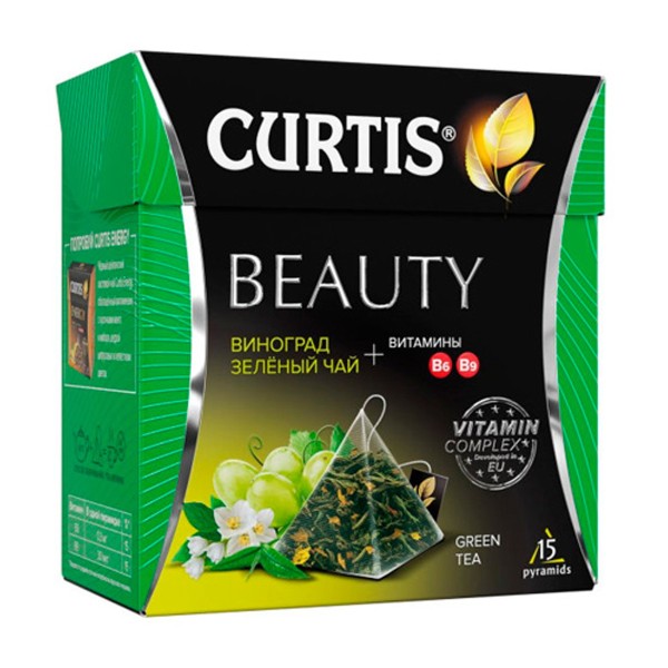 Чай зеленый с витаминами Curtis Beauty 15пирамидок