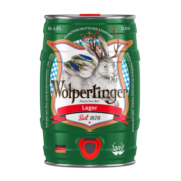 Пиво Wolpertinger Lager светлое 4,9% 5л