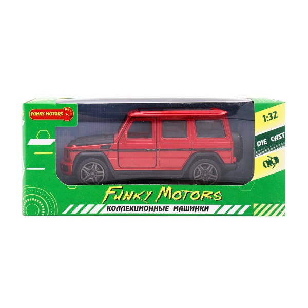 Машина Die-Cast инерционная открывающиеся двери 1:32 Funky Toys внедорожник красная