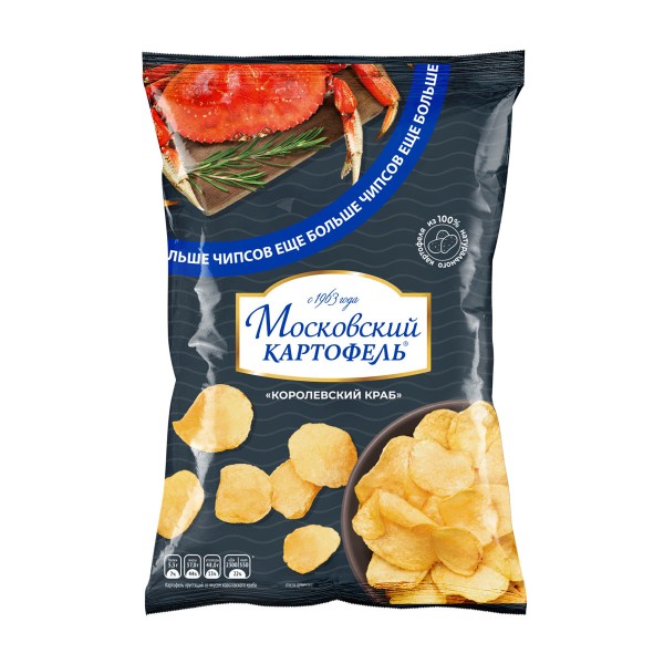 Чипсы Московский картофель со вкусом королевского краба 200г