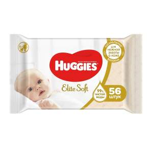 Салфетки влажные детские Huggies Elite Soft 56шт