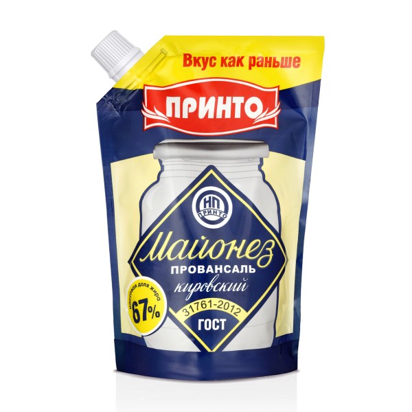 Майонез Провансаль Кировский 67% Принто 400г