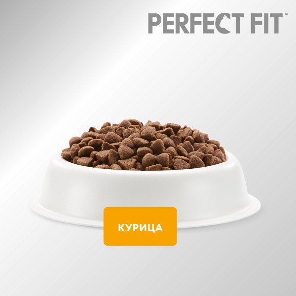 Корм для домашних кошек Perfect Fit 650г с курицей