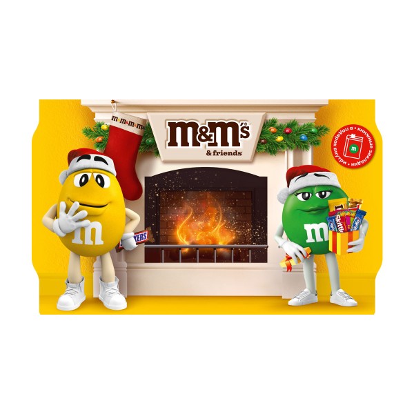 Новогодний подарок M&M's & friends камин 293г