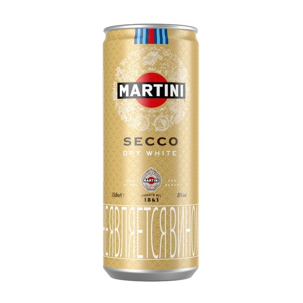 Напиток винный белый полусухой Martini Secco газированный 10% 0,25л