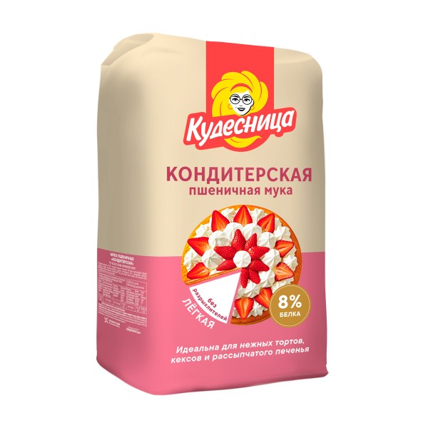 Мука пшеничная Кудесница Кондитерская 2кг