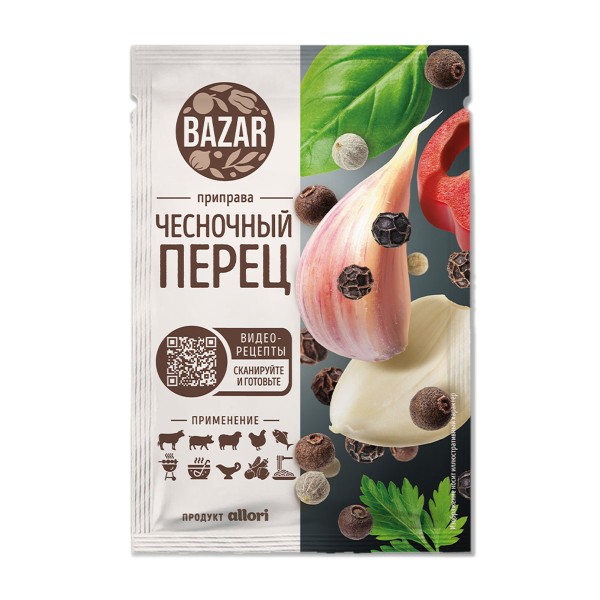 Приправа Bazar Чесночный перец Allori 12г